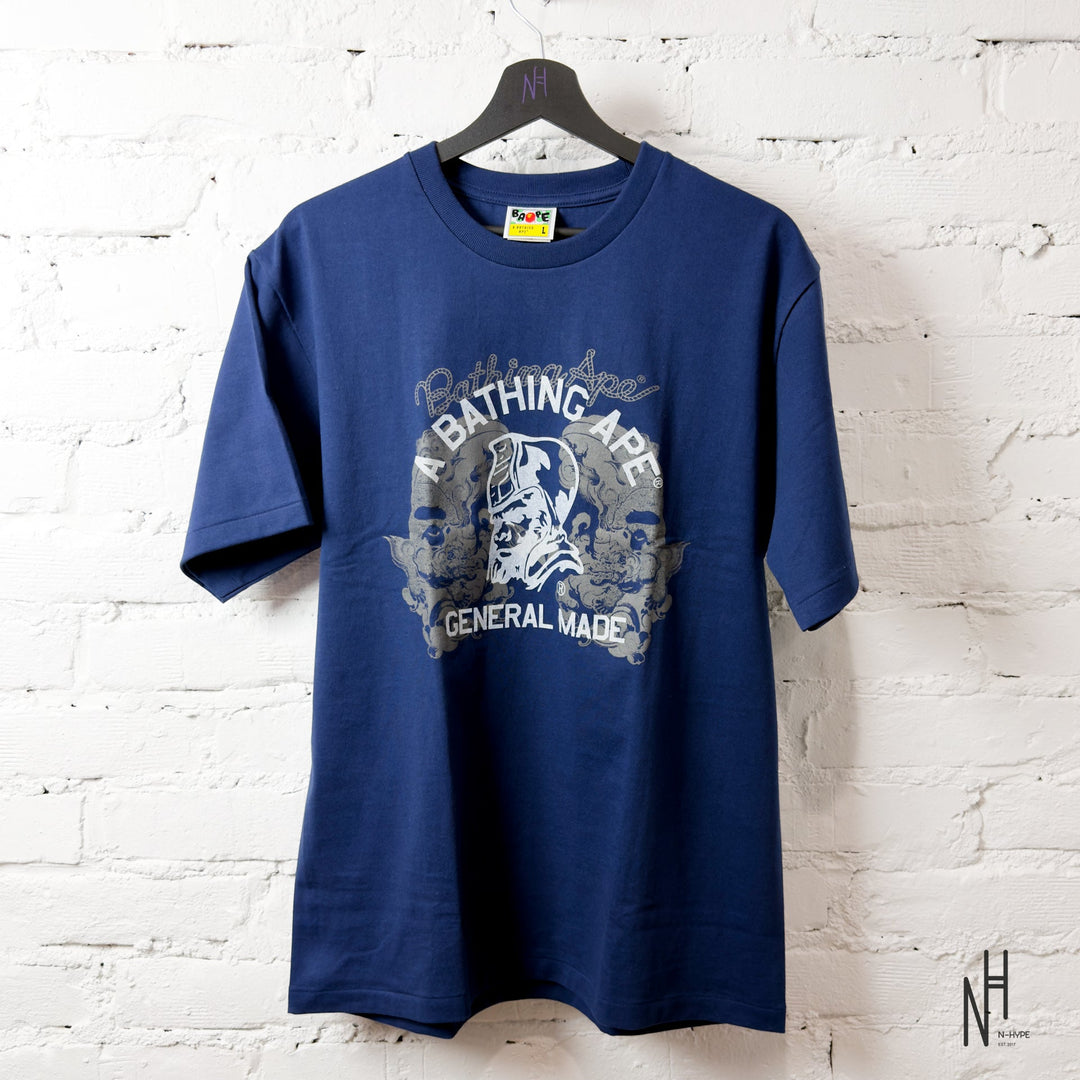 BAPE Japanese Tattoo On General Tee Navy koszulka męska N-Hype.