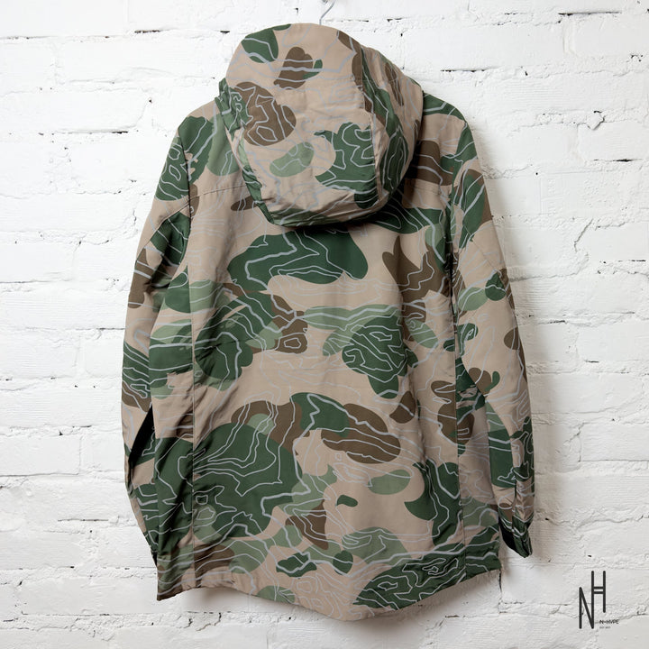 BAPE Layered Line Camo Shell Jacket Beige N-Hype streetwear kurtka kamuflażowa beige