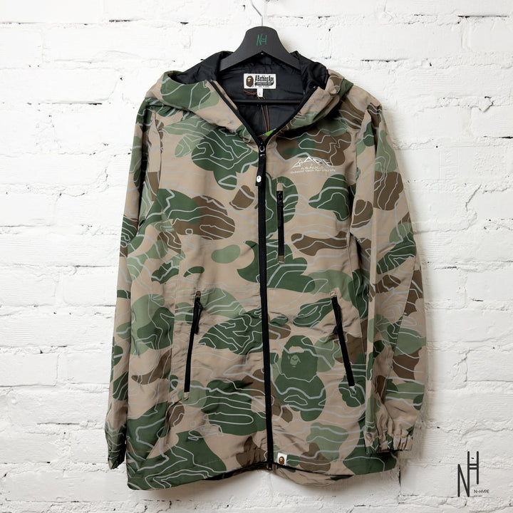 BAPE Layered Line Camo Shell Jacket Beige N-Hype streetwear męski kurtaśny beżowy