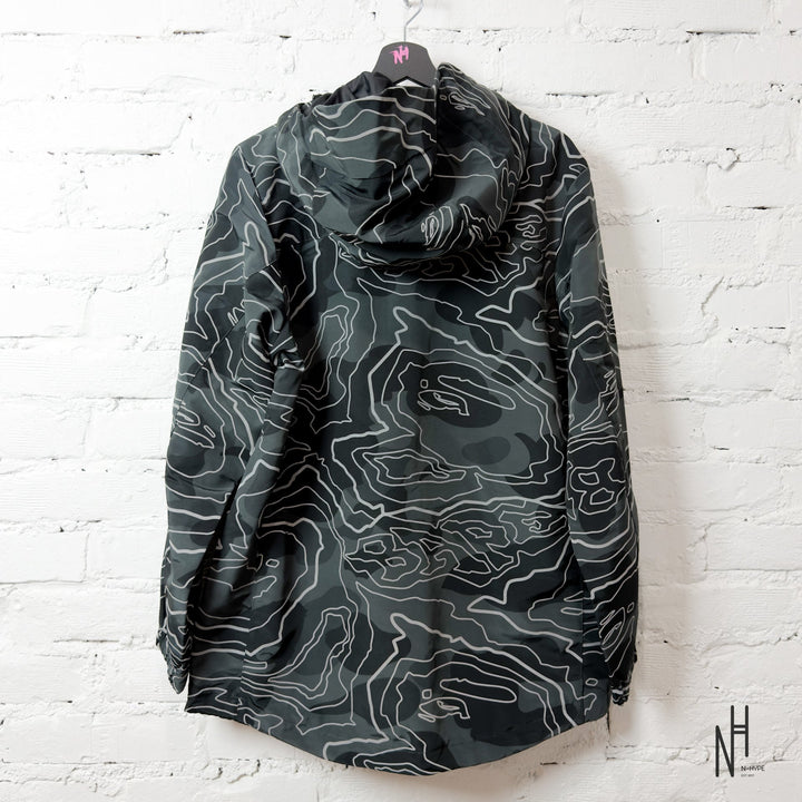 Bape Layered Line Camo Shell Jacket Black N-Hype streetwear buty męskie.