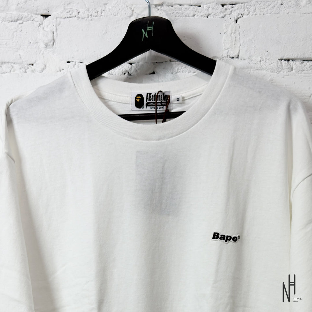BAPE Logo One Point Relaxed Fit Tee White koszulka męska N-Hype