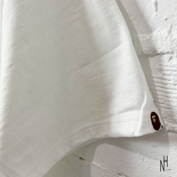 BAPE Logo One Point Relaxed Fit Tee White N-Hype koszulka biała z logo