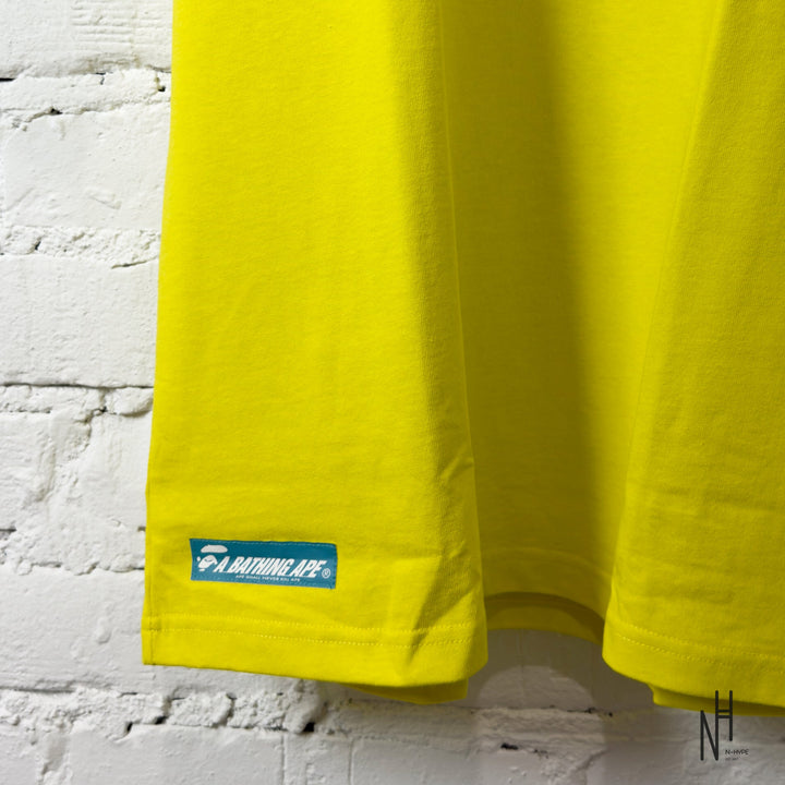 BAPE Logo Tee Yellow koszulka męska w kolorze żółtym N-Hype.