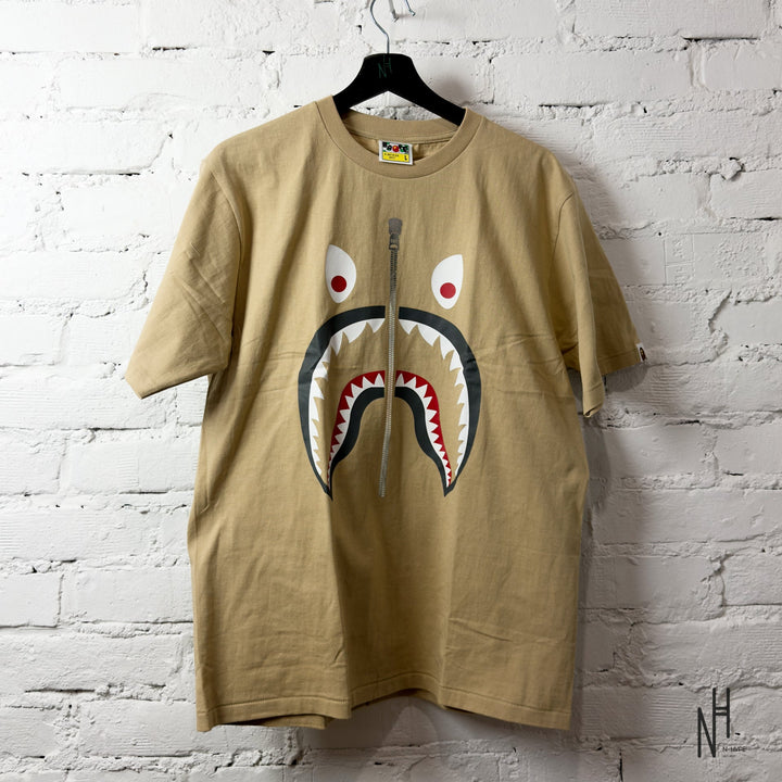 BAPE Mad Shark Tee Beige koszulka męska N-Hype