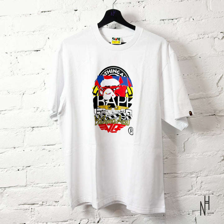 BAPE Multi Logo Ape Head Relaxed Fit Tee White koszulka męska N-Hype