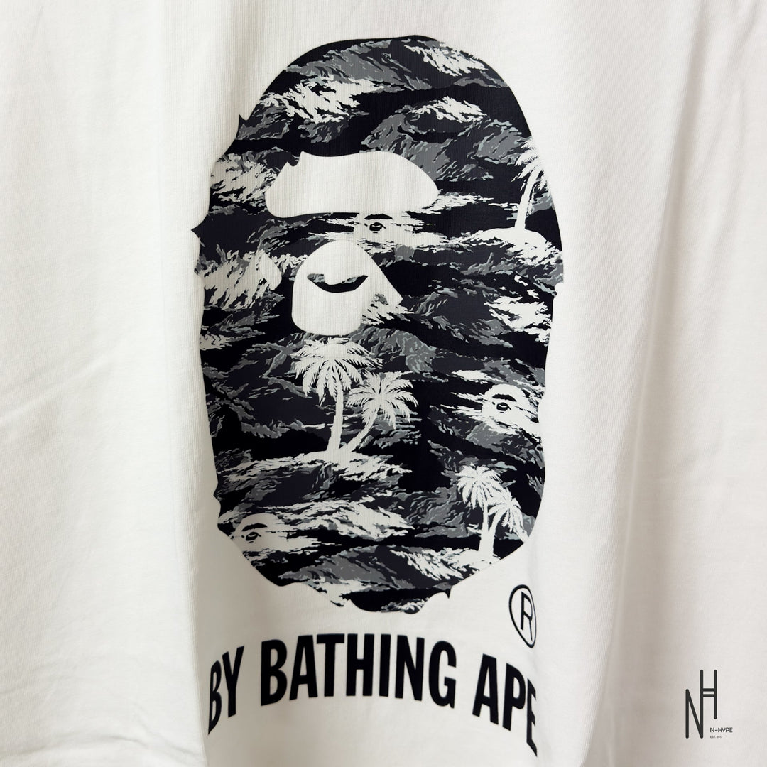 BAPE Palm Tree Camo By Bathing Ape Relaxed Fit Tee Ivory N-Hype