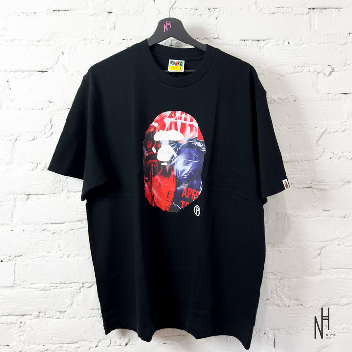BAPE Photo Print Ape Head Relaxed Fit Tee Black N-Hype koszulka męska streetwear