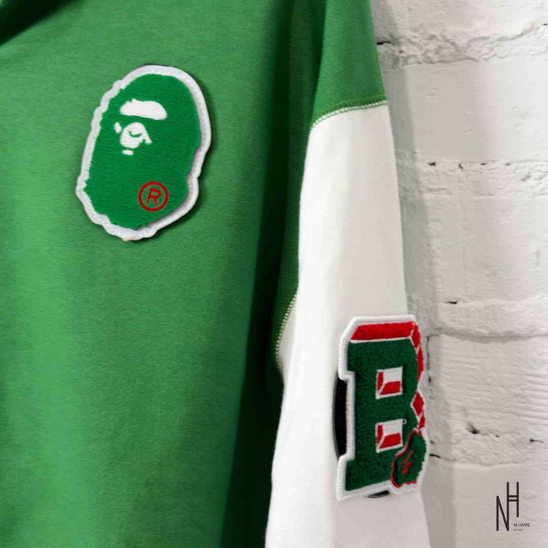 BAPE Shark Full Zip Italy Hoodie Green N-Hype streetwear hoodie.
