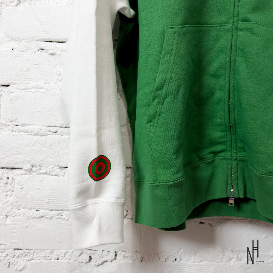 BAPE Shark Full Zip Italy Hoodie zielony N-Hype.