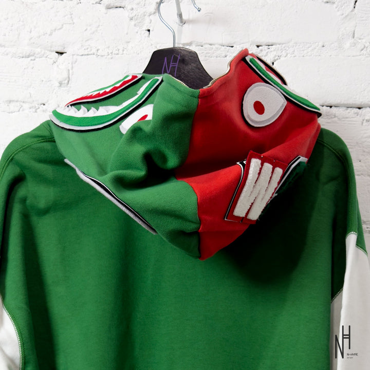 BAPE Shark Full Zip Italy Hoodie zielony N-Hype