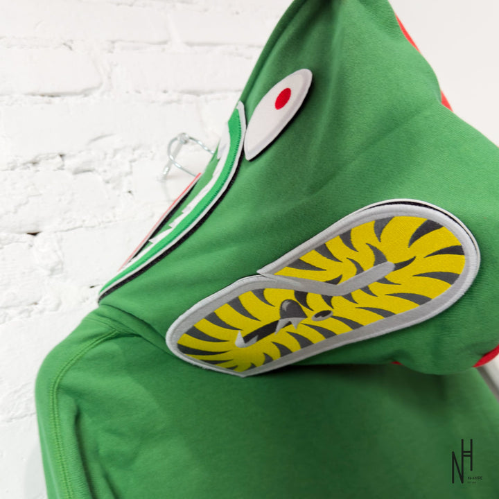 BAPE Shark Full Zip Italy Hoodie zielony N-Hype streetwear sklep