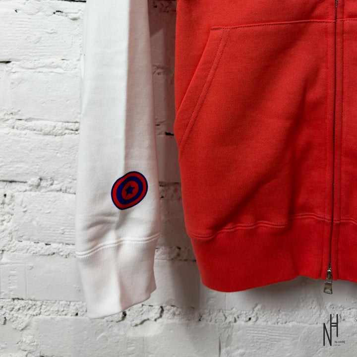 BAPE Shark Full Zip Japan Hoodie Red N-Hype streetwear hoodie red zip-up sweatshirt