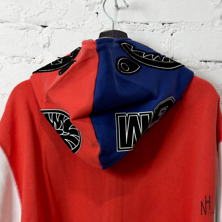 BAPE Shark Full Zip Japan Hoodie Red N-Hype streetwear sklep online.