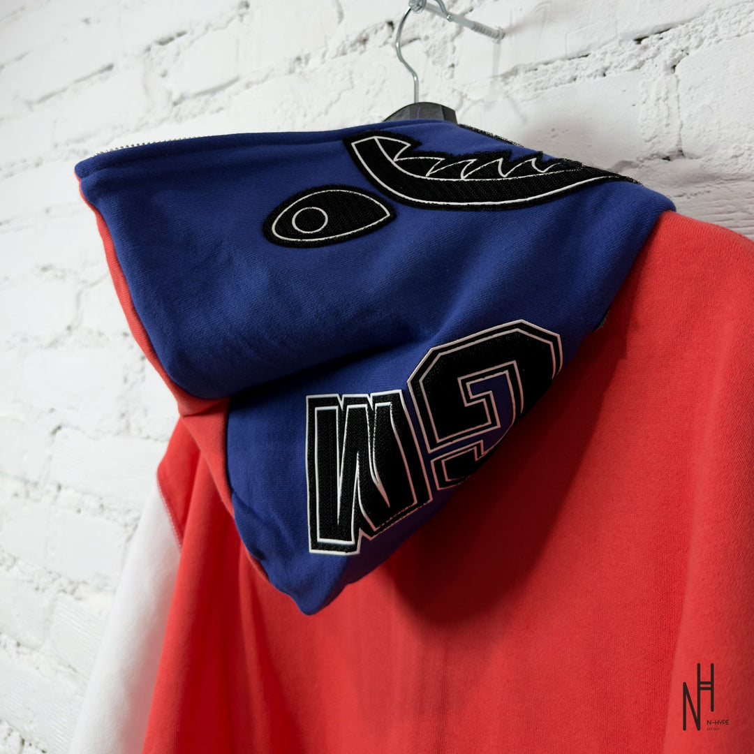 BAPE Shark Full Zip Japan Hoodie Red męska N-Hype hoodie czerwona