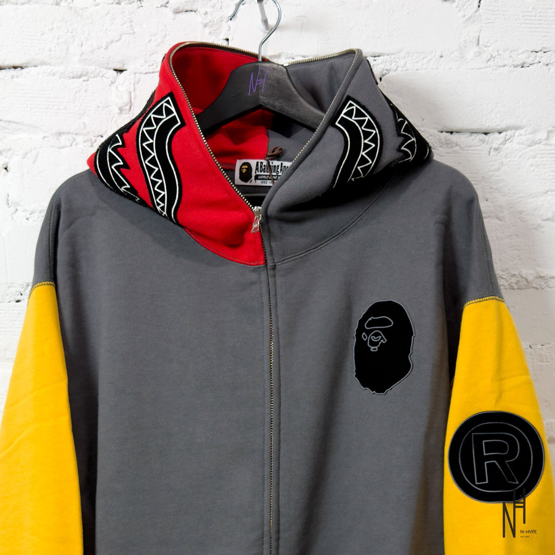 BAPE Shark Full Zip Malaysia Hoodie Gray streetwear N-Hype