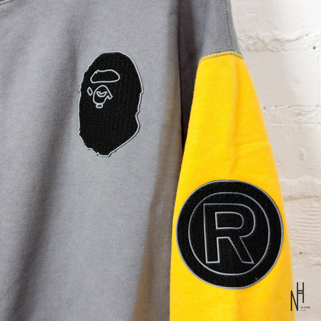 BAPE Shark Full Zip Malaysia Hoodie Gray N-Hype streetwear sweatshirt.