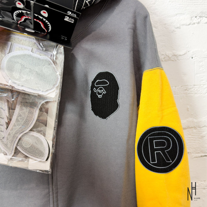 BAPE Shark Full Zip Malaysia Hoodie Gray N-Hype streetwear hoodie Grey Shark Full Zip Malaysia.