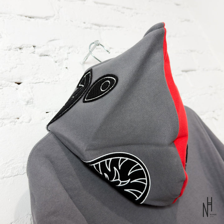BAPE Shark Full Zip Malaysia Hoodie szara N-Hype