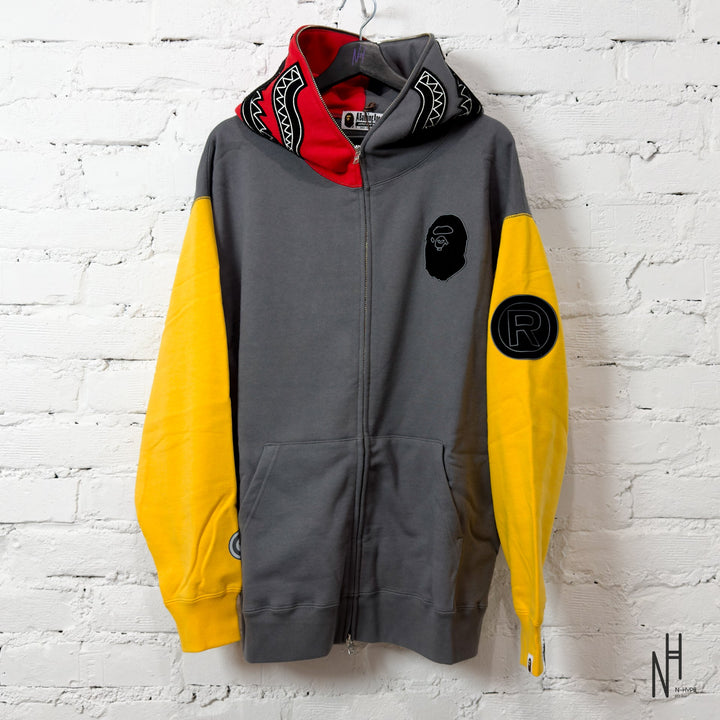 BAPE Shark Full Zip Malaysia Hoodie Gray z kapturem N-Hype.