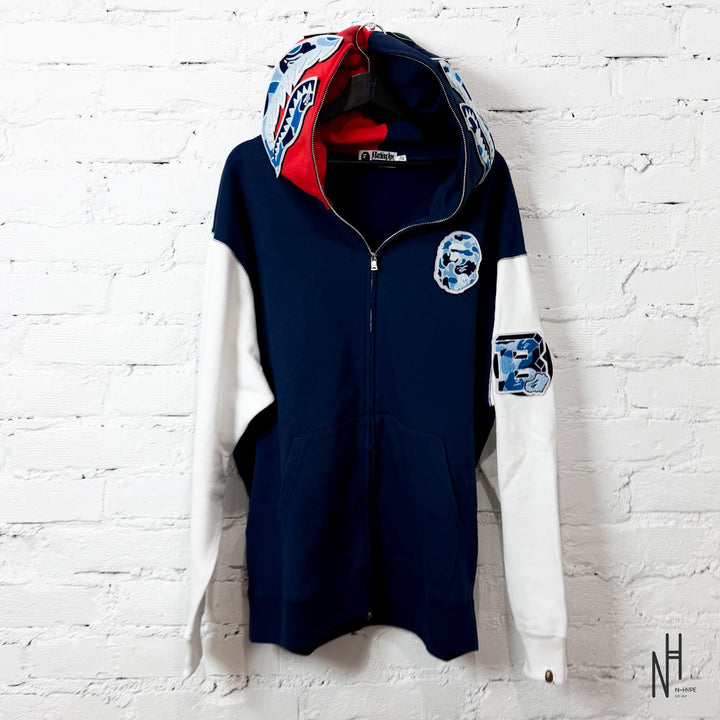 BAPE Shark Full Zip UK Hoodie Red - N-Hype