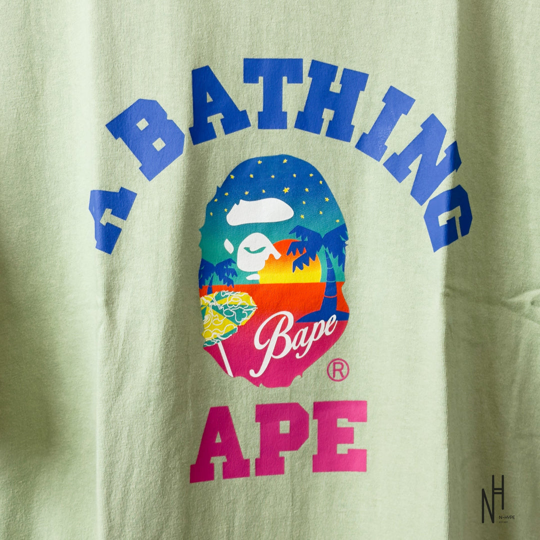 BAPE Sunset Beach Tee Green - zdjęcie 2 - N-Hype