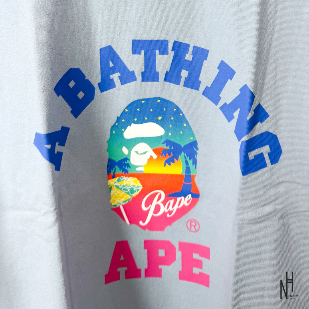 BAPE Sunset Beach Tee Sax koszulka męska w kolorze saks N-Hype.