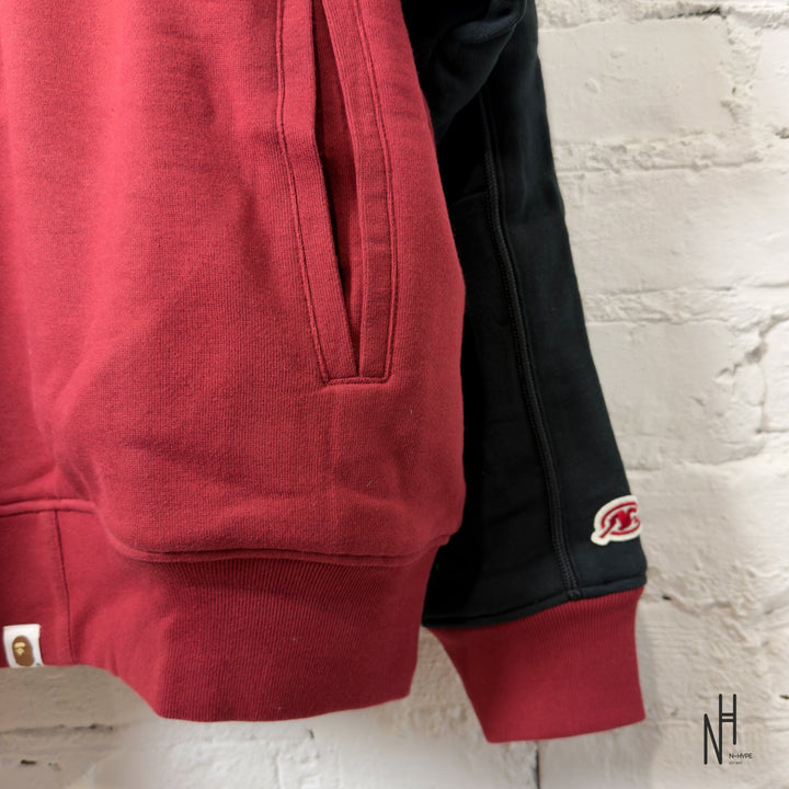 BAPE Sweat Varsity Jacket Burgundy męska N-Hype