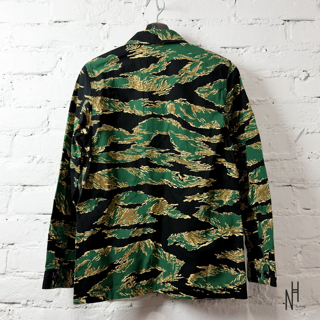 BAPE Tiger Camo Shirt Military Green N-Hype Streetwear Fashion Shirt