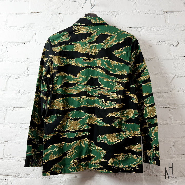 BAPE Tiger Camo Shirt Military Green N-Hype Streetwear Fashion Shirt