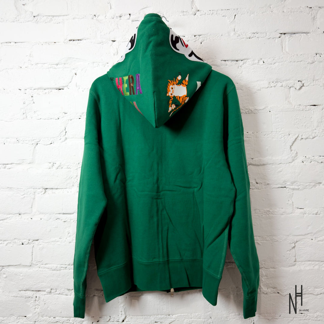 BAPE Tiger Full Zip Hoodie zielony N-Hype streetwear