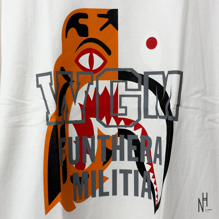 BAPE Tiger Shark Tee White koszulka męska marki N-Hype