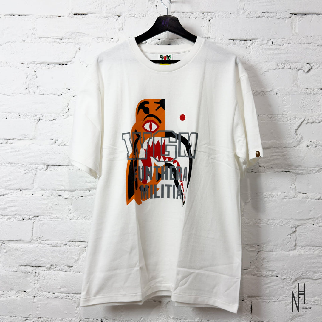 BAPE Tiger Shark Tee White koszulka męska N-Hype
