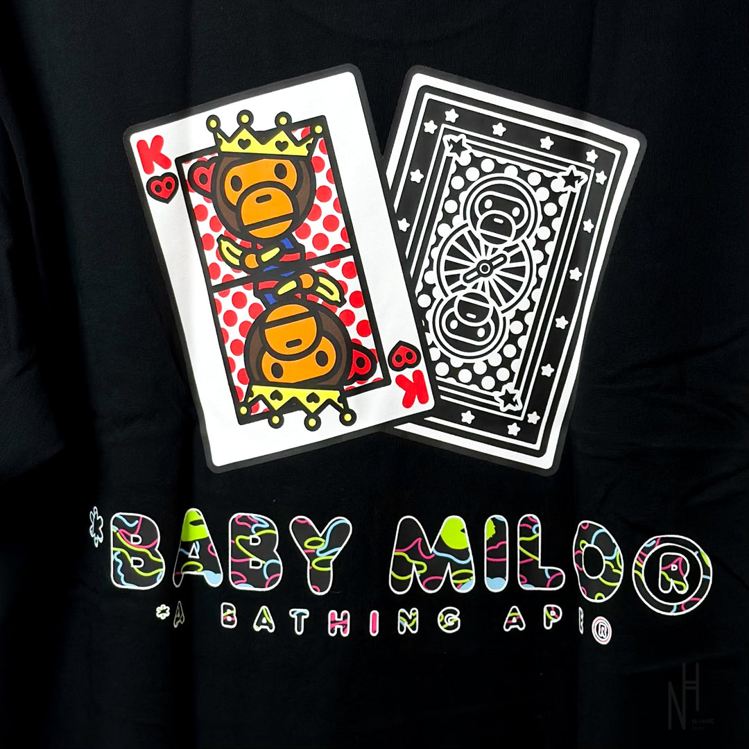 Bape x ComplexCon Baby Milo Las Vegas Black Tee N-Hype koszulka czarna z nadrukiem Baby Milo i logo Las Vegas.