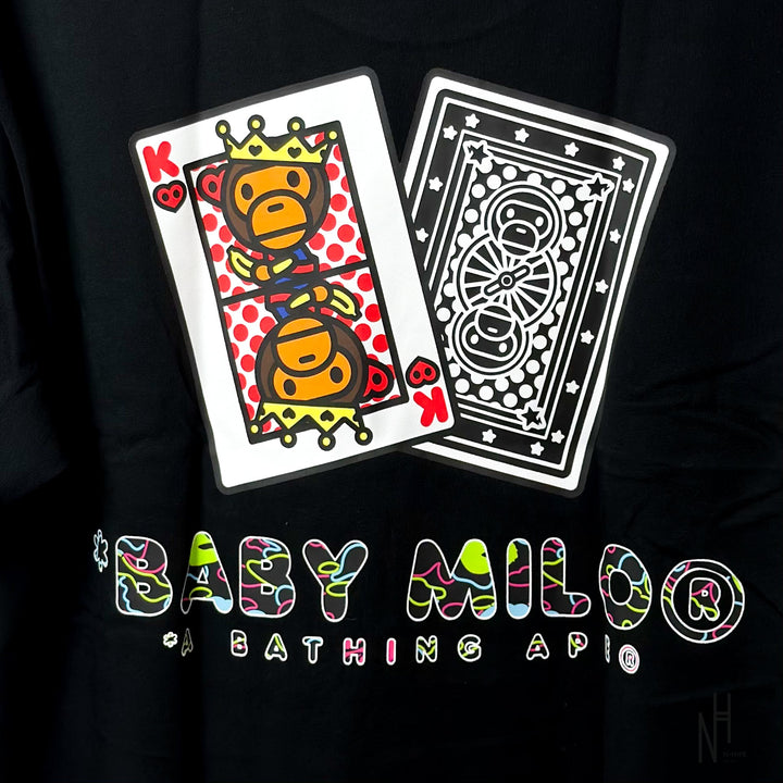 Bape x ComplexCon Baby Milo Las Vegas Black Tee N-Hype koszulka czarna z nadrukiem Baby Milo i logo Las Vegas.