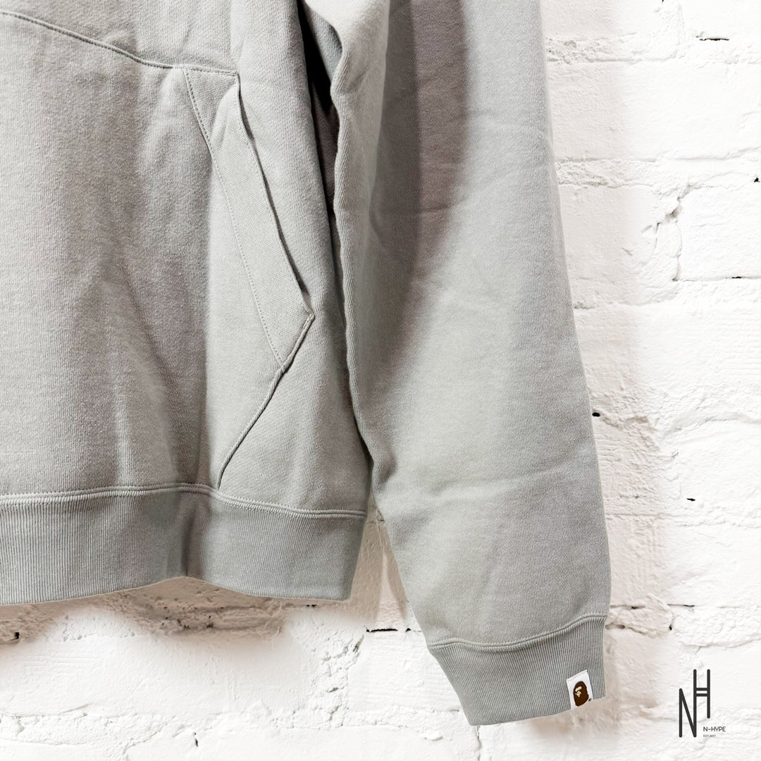 BAPE x Neighborhood Two Face Half Zip Pullover Hoodie Gray N-Hype sweatshirt iconic urban style.