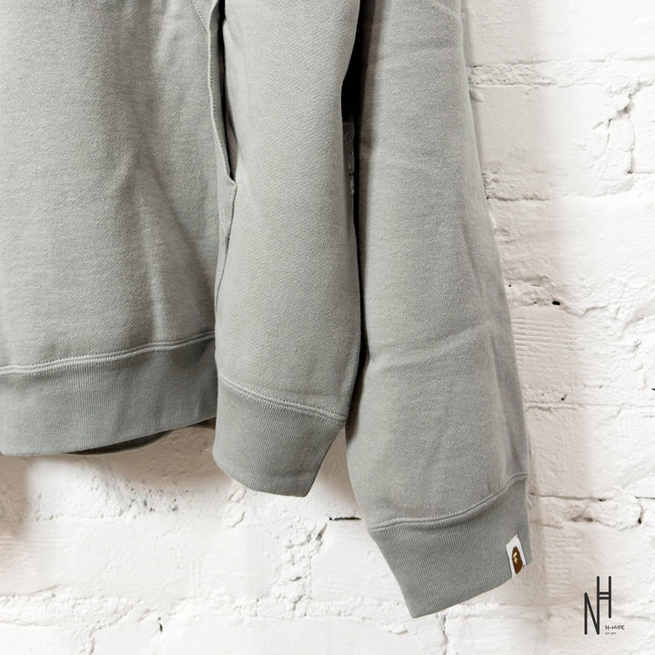 BAPE x Neighborhood Two Face Half Zip Pullover Hoodie Gray N-Hype sweatshirt.