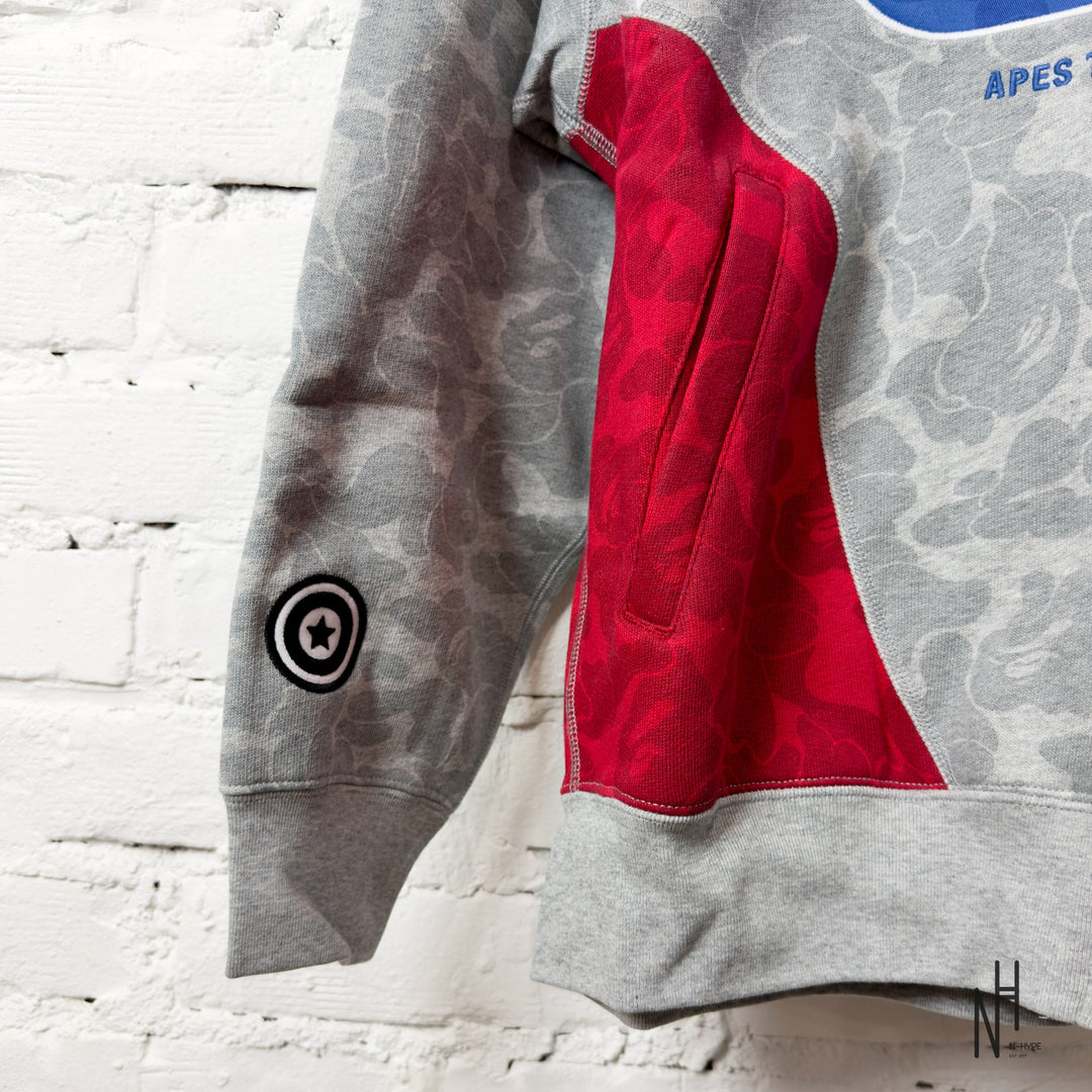 BAPE X RUSSELL Shark Full Zip Hoodie Multicolor hoodie N-Hype streetwear sklep