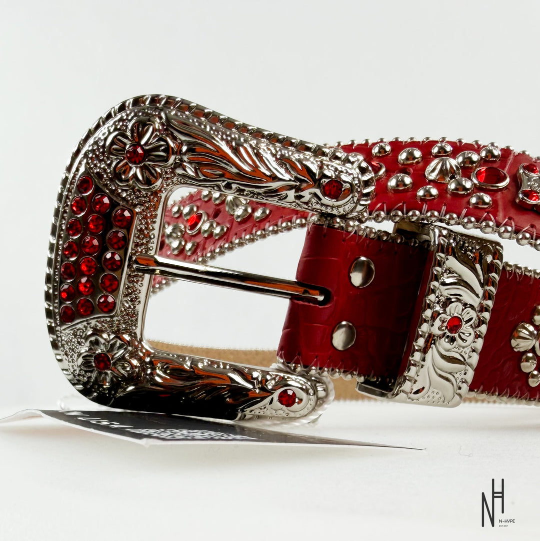 B.B. Simon The Trojan Red Belt streetwearowy pasek czerwony N-Hype