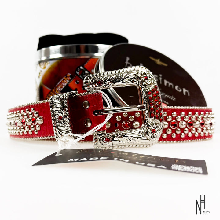 B.B. Simon The Trojan Red Belt N-Hype streetwearowy pas czerwony.