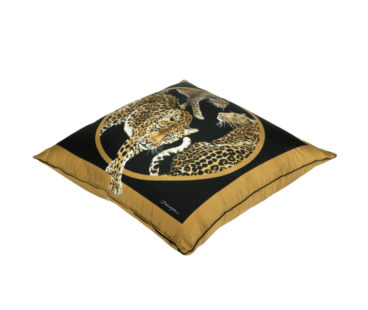 Dolce & Gabbana Panther Silk Twill Cushion Medium