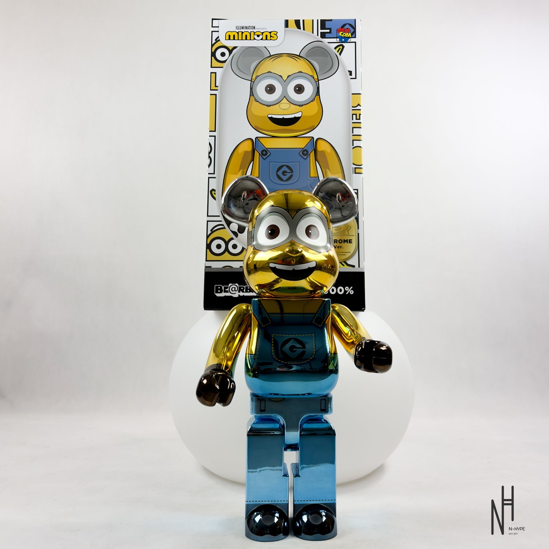 Bearbrick DAVE 1000% CHROME Ver. – Premium Collector's Edition | N