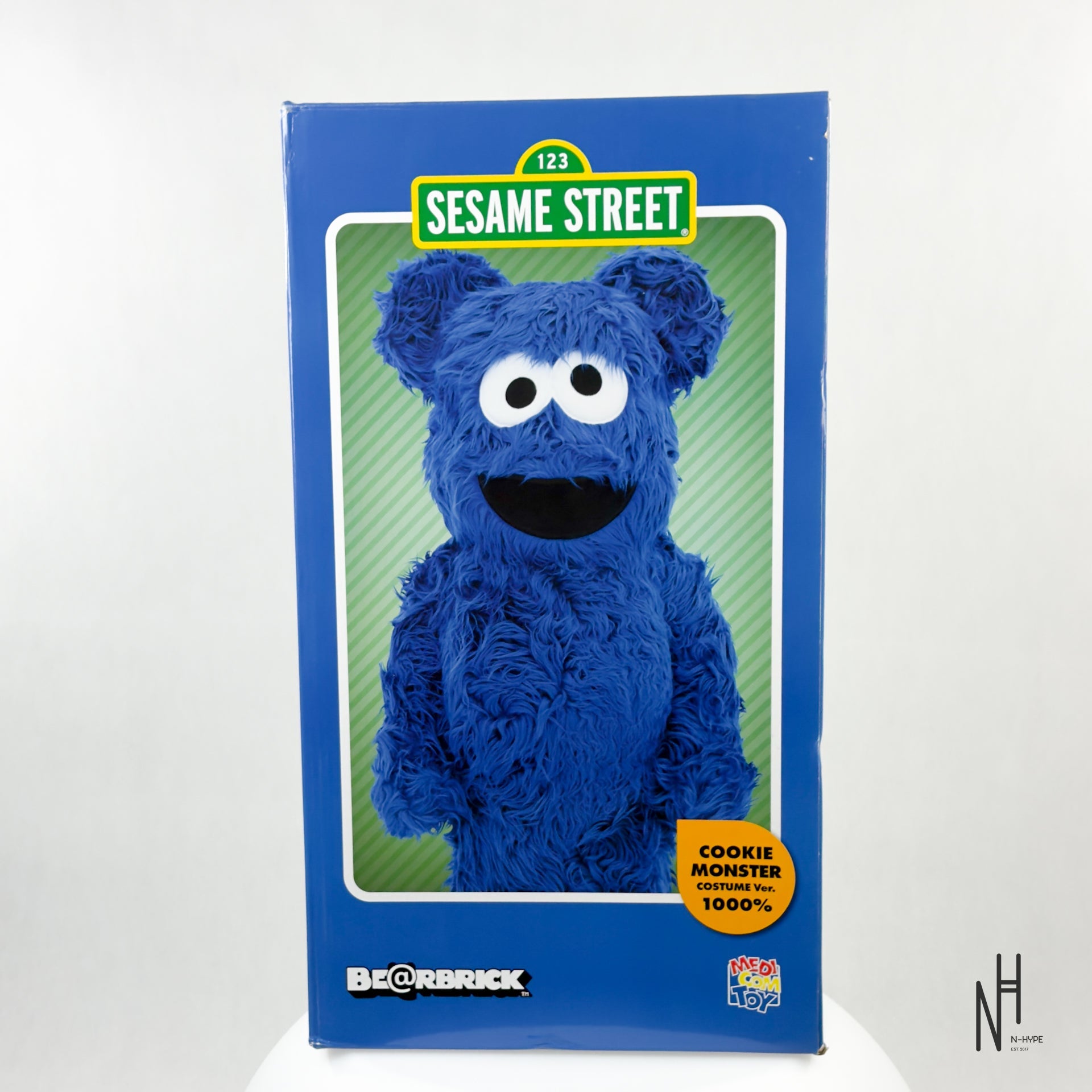 Bearbrick x Sesame Street Cookie Monster Costume Ver. 1000% | N-Hype