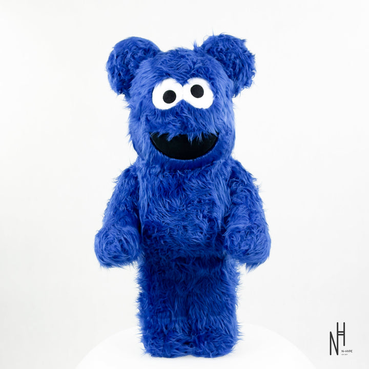 Bearbrick x Sesame Street Cookie Monster Costume Ver. 1000% figurka kolekcjonerska niebieska N-Hype.