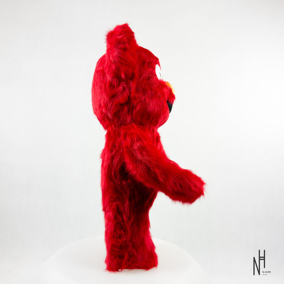 Bearbrick x Sesame Street Elmo Costume Ver. 2 1000% N-Hype figure toy red furry costume.