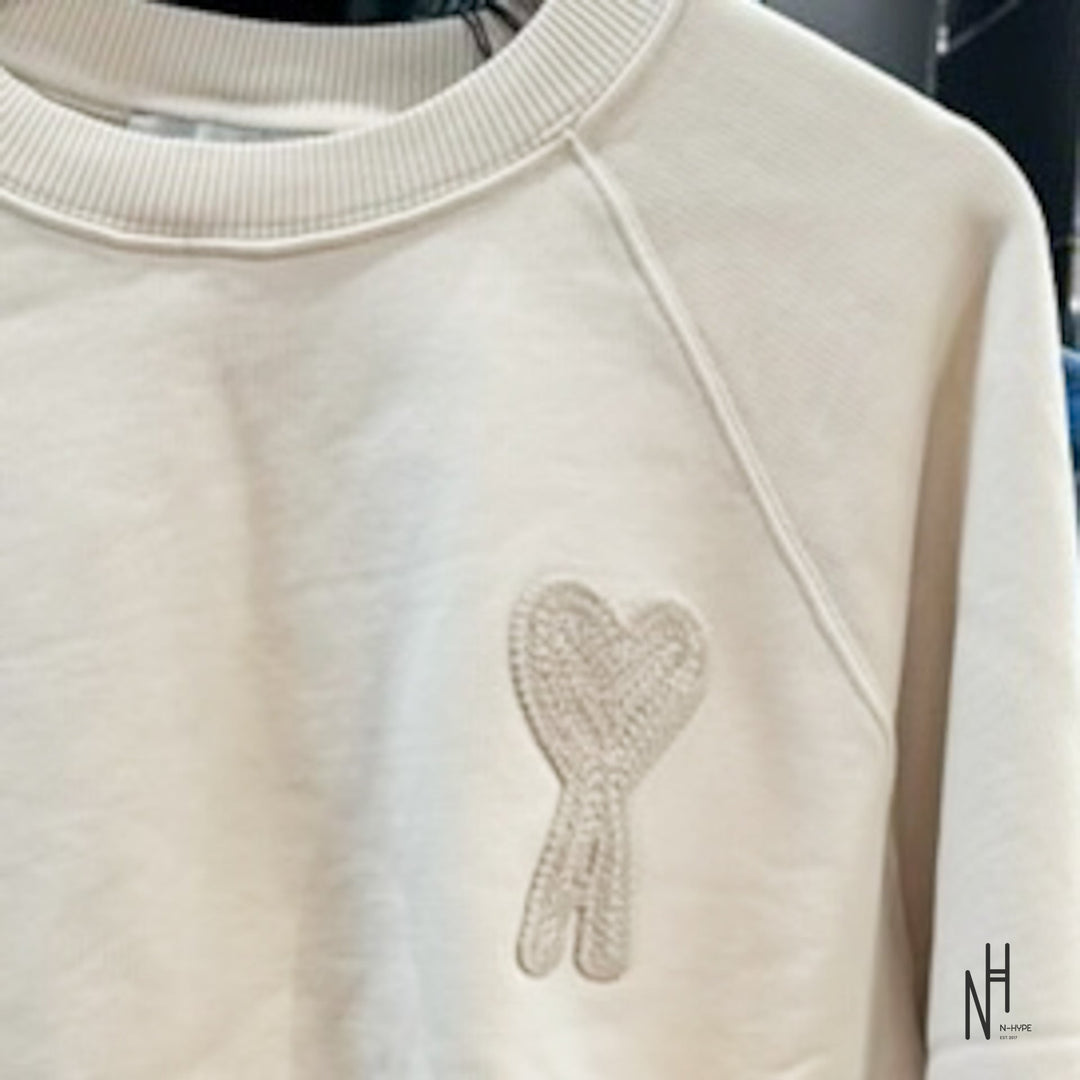 Beige Ami de Coeur Sweatshirt Beige Patch N-Hype logo sweatshirt.