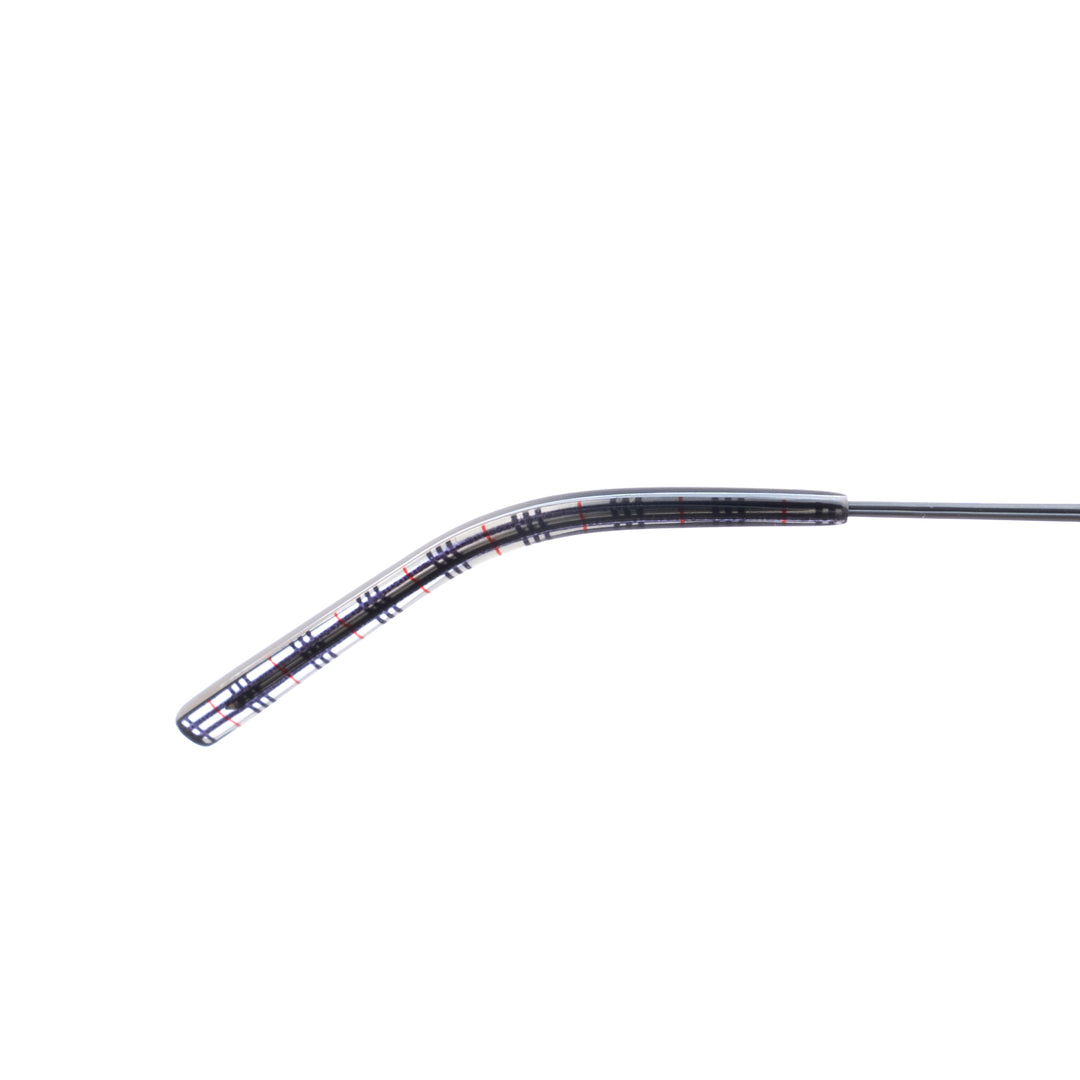 Burberry 00s Blue Silver Oval detal wzoru na zauszniku