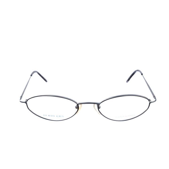Burberry 00s Blue Silver Oval niebiesko srebrne owalne oprawki okularowe
