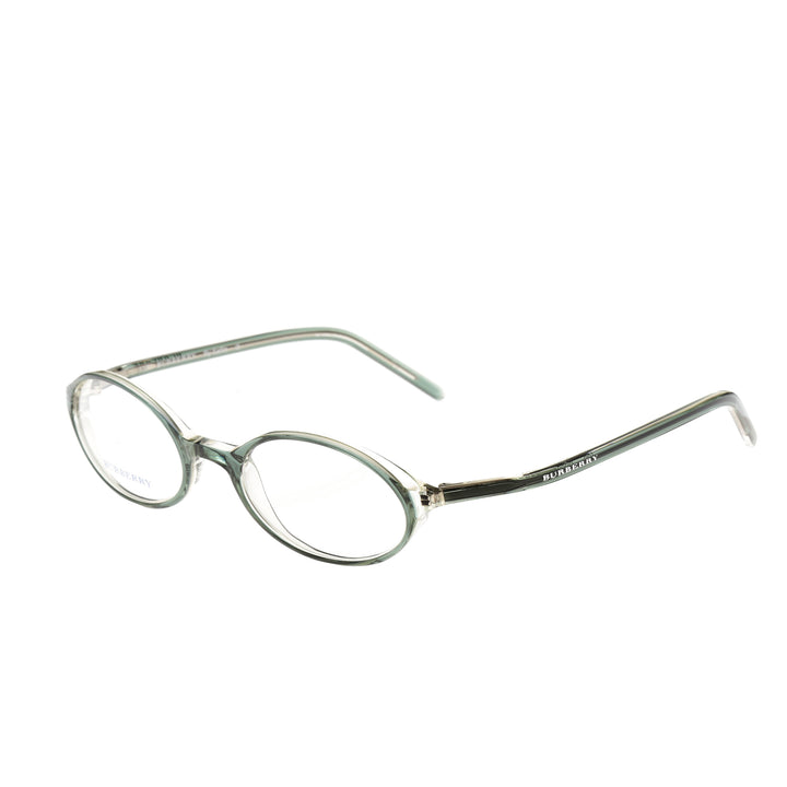 Burberry 90s Bottle Green Oval zielone owalne okulary profil