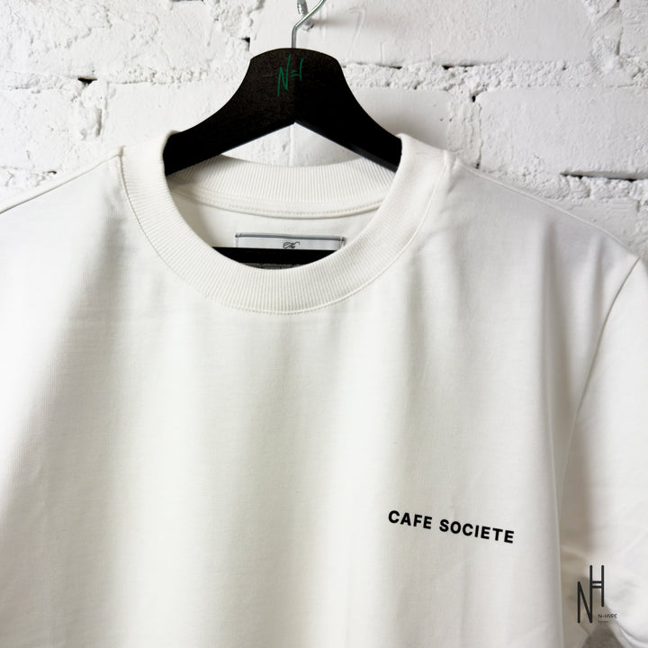 Cafe Societe T-shirt Chandalier biała marki N-Hype