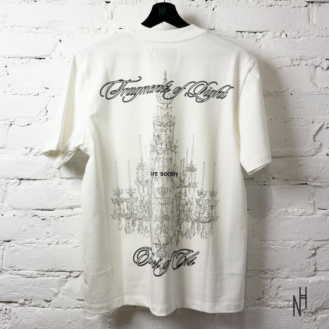 Cafe Societe T-shirt Chandalier biała marki N-Hype.